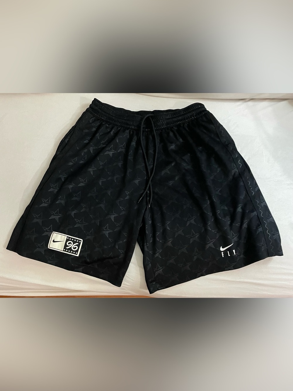 Nike Black women’s basketball Shorts with Subtle Star Print black size M